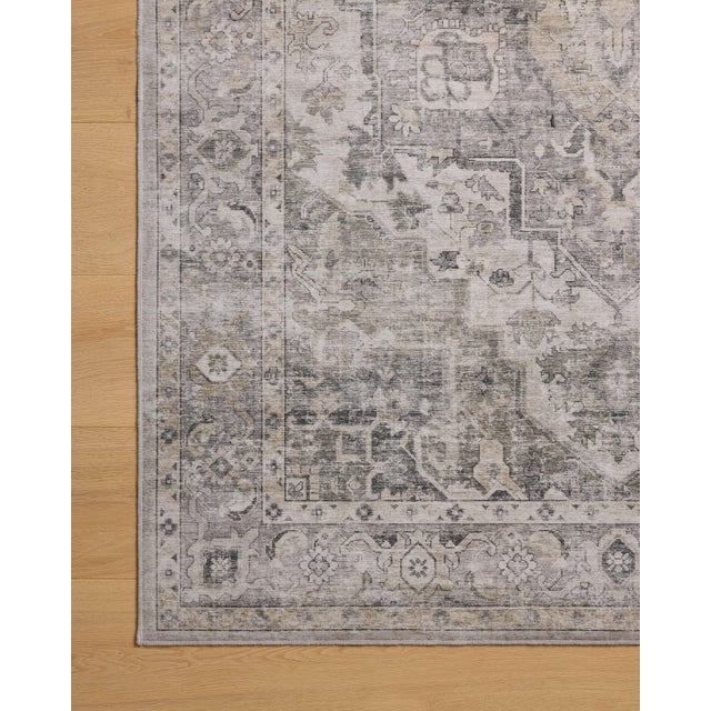 Loloi Rugs Amber Lewis x Loloi Josie Silver / Natural 2'-3" x 3'-9" Machine Washable Accent Rug For Sale - Image 4 of 5