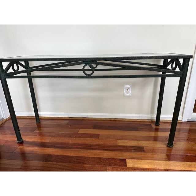 Mid 20th Century Vintage Verdigris Sofa Table For Sale - Image 5 of 5