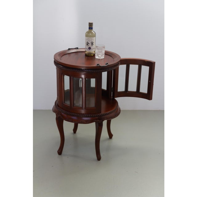 Small Round Bar Display Cabinet with Tray, 1980s For Sale - Image 13 of 18
