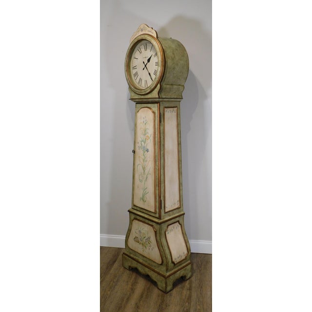 Howard Miller Paint Decorated Camille Round Face Grandfather Clock