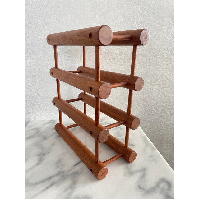 Mid 20th Century Nissen Langaa Danish Teak Modular Wine Rack 4-6 Bottles, Denmark For Sale - Image 9 of 9