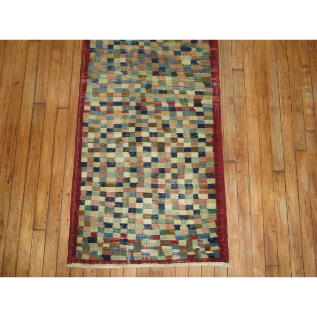 Contemporary Vintage Turkish Deco Runner - 2'4" x 19'6" For Sale - Image 3 of 18