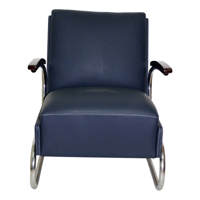 Chrome Tubular Steel S 411 Cantilever Armchair from Thonet, 1930s For Sale