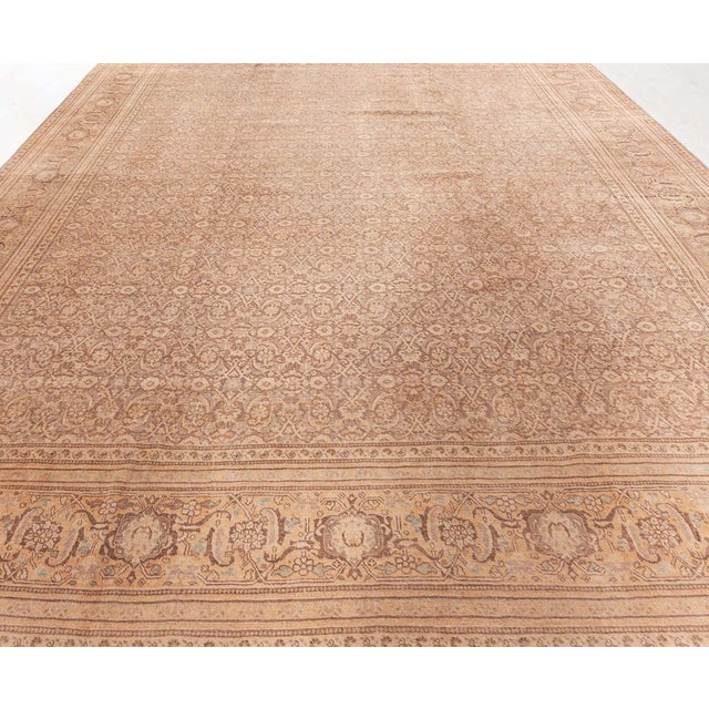 1920s Fine 1920s Persian Handmade Wool Tabriz For Sale - Image 5 of 6