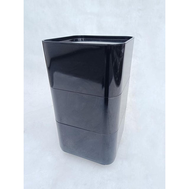 Black Modular Square Container by Anna Castelli Ferrieri for Kartell For Sale - Image 6 of 10