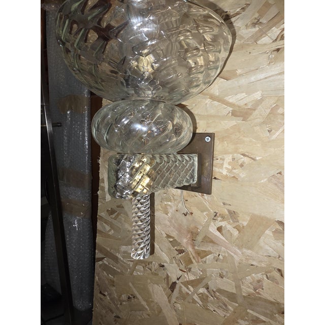 Gold Diamante Glass Wall Lamp by Carlo Scarpa for Venini, 1930s For Sale - Image 8 of 18