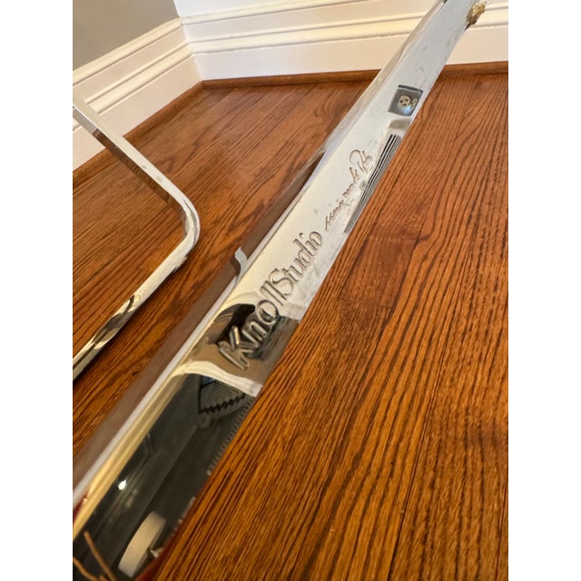 Knoll Four Seasons Chrome and Leather Barstools - Set of 2 For Sale In Dallas - Image 6 of 12