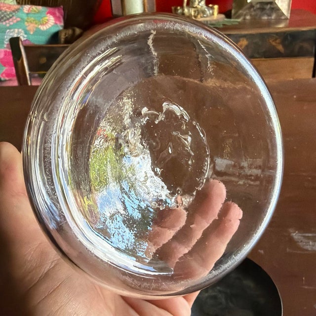 A Nice Antique Blown Glass Storage Container With Tin Lid, Circa 1850 For Sale - Image 15 of 15