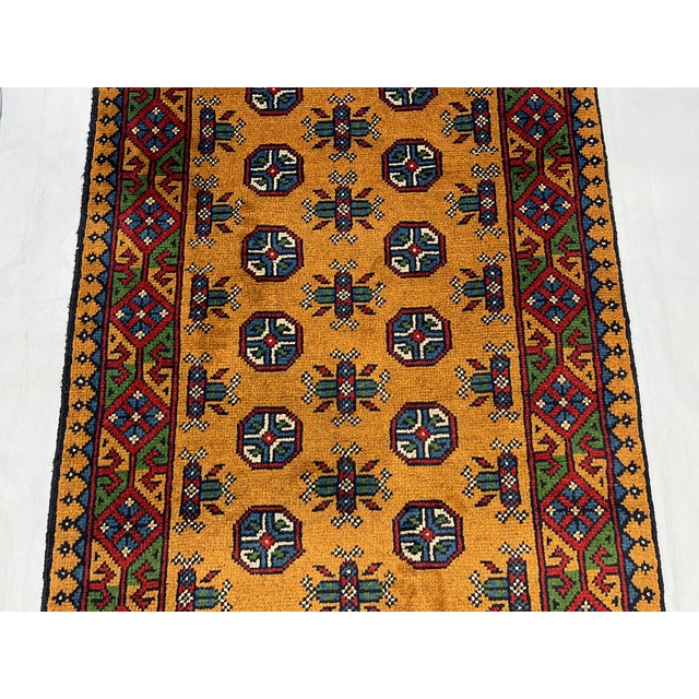Textile Terracotta Brown Turkmen Tribal Wool Runner Rug, 2'10" X 16' For Sale - Image 7 of 13