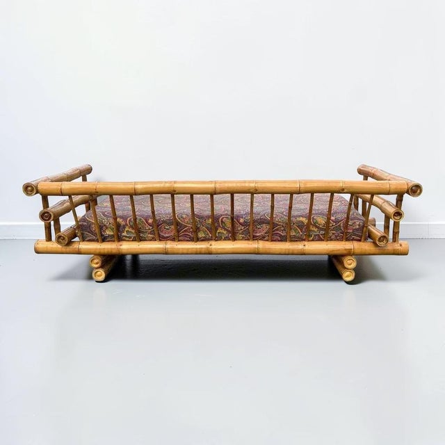 1970s 1970s Monumental Vintage Boho Elephant Bamboo Loveseat For Sale - Image 5 of 5