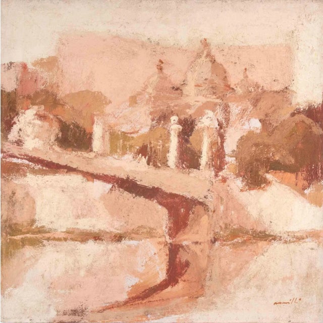 1970s Franco Marzilli, View of Rome, Oil Painting, 1970s For Sale - Image 5 of 6