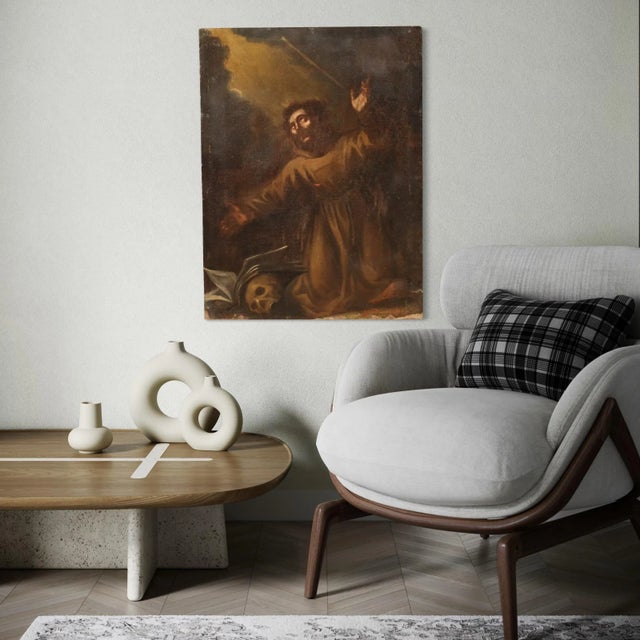 Italian Artist, Saint Francis of Assisi, 1670, Oil on Canvas For Sale - Image 14 of 16
