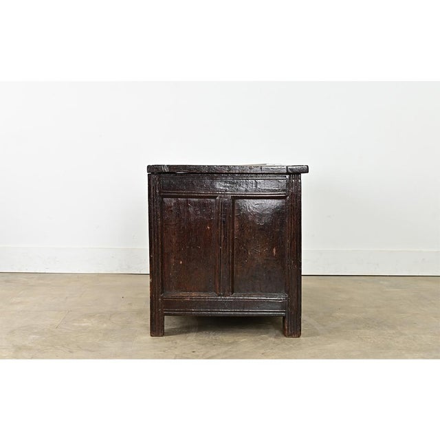 French 18th Century Solid Oak Carved Coffer For Sale - Image 11 of 11