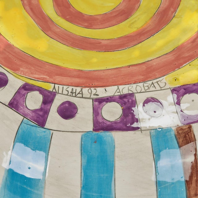 Vintage Ceramic Circus Bowl on Elephant Stand by Dan and Nisha Ferguson For Sale - Image 10 of 17