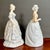 1970s Pair of Vintage Victorian Lady Porcelain Figurines in Blue Gowns, 9.5” Tall For Sale - Image 5 of 8