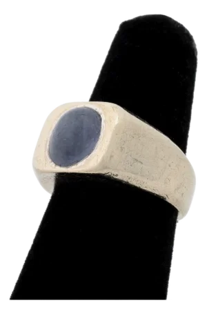 14k White Gold Star Sapphire Ring