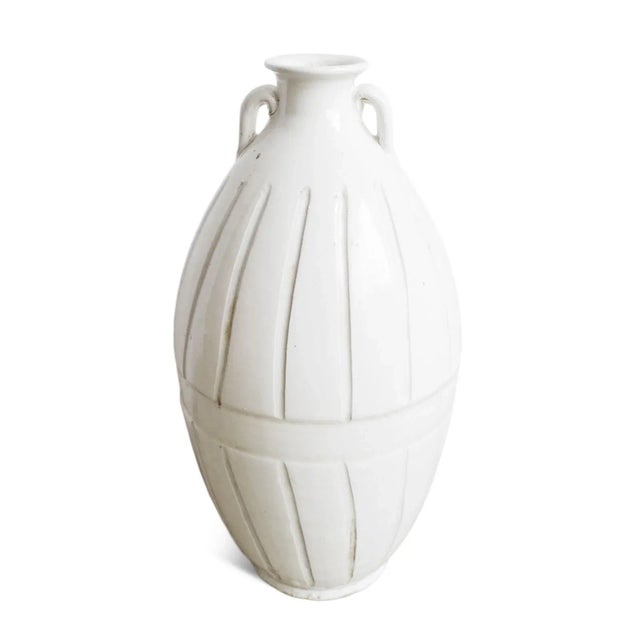 Farmhouse old world style vintage hand thrown white milk ceramic jar. Each slightly unique with handmade qualities,...