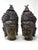 Chinese Antique Guan Yin Bodhisattva Bronzed Iron Head Figures - Set of 2 For Sale - Image 3 of 10