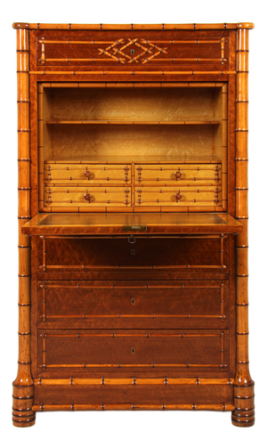 Faux Bamboo Secretary, 1870s