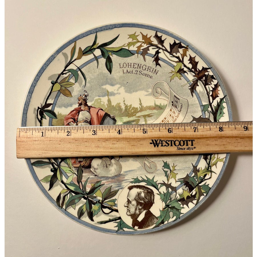 19th Century Antique Sarreguemines Plate Richard Wagner's