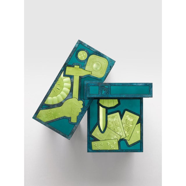 Not Yet Made - Made To Order Past Green Side Table with Chair by Vetralia, Set of 2 For Sale - Image 5 of 8