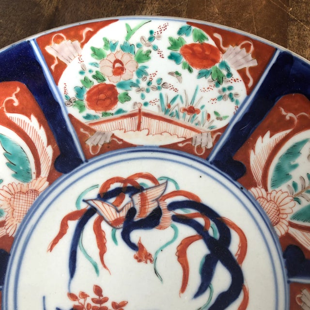 Japanese Antique 19th Century Japanese Imari Charger For Sale - Image 3 of 8