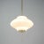 Mid-Century Ribbed Milk Glass & Brass Globe Pendant Attributed to Stilnovo For Sale - Image 9 of 18