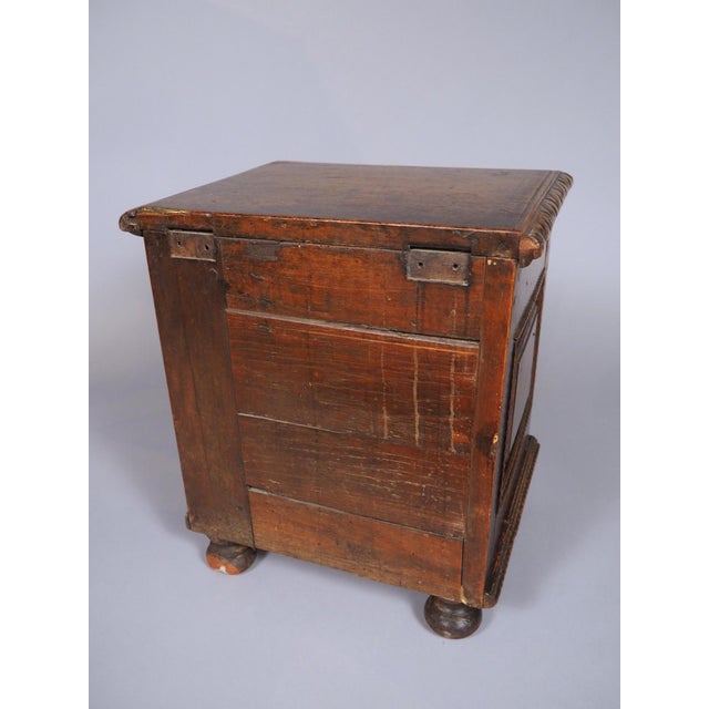 Brown 18th Century French Carved Walnut Tabouret Cabinet For Sale - Image 8 of 17