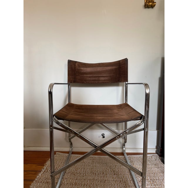 Textile 1970s MCM Chrome & Velvet Chairs For Sale - Image 7 of 8