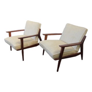 Mid Century Modern Lounge Accent Chairs a Pair 6613 For Sale