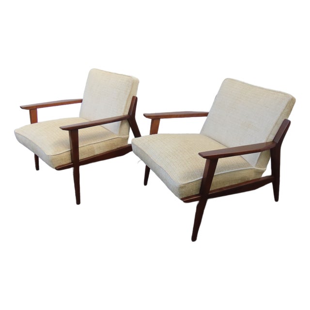 Mid Century Modern Lounge Accent Chairs a Pair 6613 For Sale