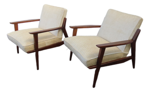 Mid Century Modern Lounge Accent Chairs a Pair 6613