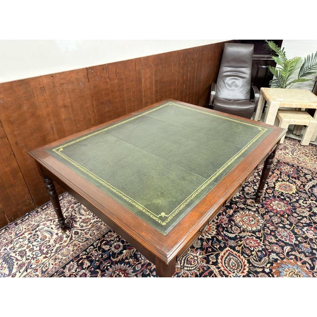 English Chesterfield Writing Desk in Oak For Sale - Image 13 of 17