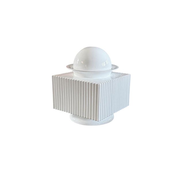 Ceramic Postmodern White Ceramic Vase by Sergio Asti for Cedit, Italy, 1970s For Sale - Image 7 of 18