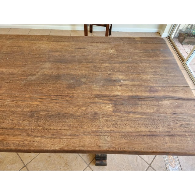 Antique French Refectory Dining Table 16 Foot Early 1900s For Sale - Image 11 of 13