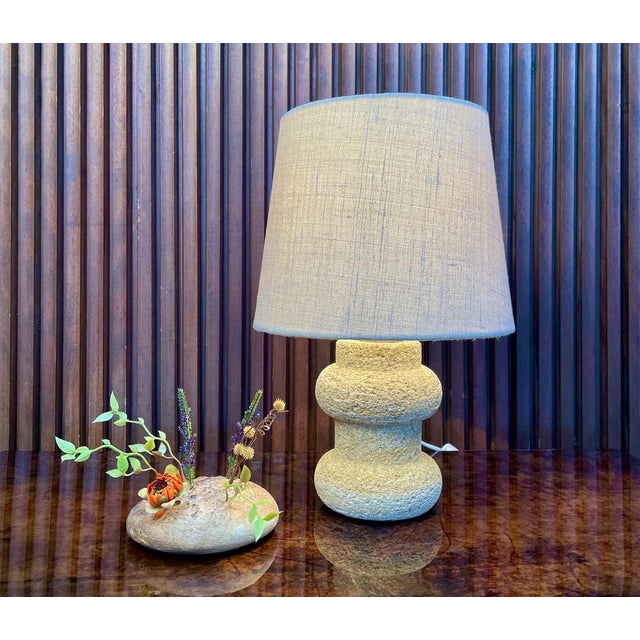 Brutalist Stone Table Lamp, Italy, 1960s For Sale - Image 14 of 17