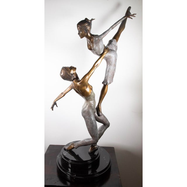 Late 20th Century Mario Jason Pas De Deux VI - Limited Edition Bronze Ballet Sculpture, 40" H For Sale - Image 4 of 7