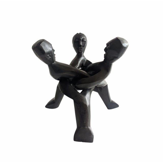 Wood African Unity Stand | Chairish
