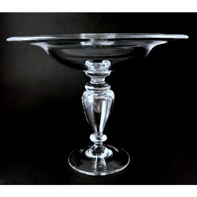 Art Deco Italian Crystal Table Centerpiece, 1984 For Sale - Image 3 of 13