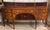 English Georgian Revival Mahogany & Satinwood Inlaid Tambour Sideboard with Multiple Compartments, Late 19th Century This...