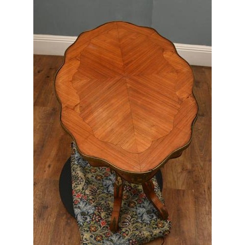 Antique French Napoleon III Centre Table in Kingwood, 1870 For Sale - Image 12 of 15