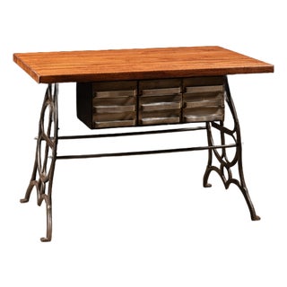 Antique Butcher Block Kitchen Island For Sale