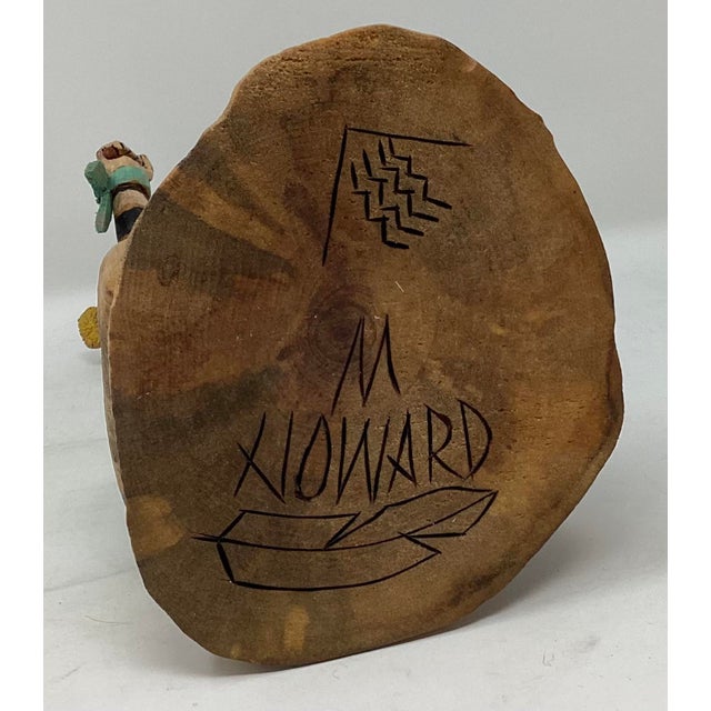 Late 20th Century Native American Hopi Katsina "Koshari" (Clown Dancer) by Milton Howard (B. 1964) For Sale - Image 5 of 5