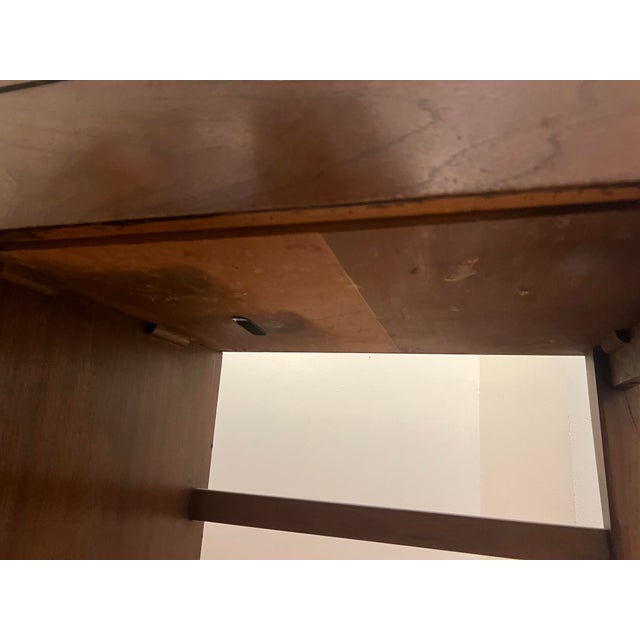 1950s Kent Coffey Tableu Mid-Century Modern Walnut Desk With Brass Accents For Sale - Image 10 of 11