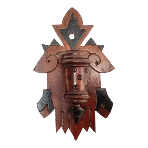 Late 19th Century Victorian Eastlake Two Tone Wooden Match Holder