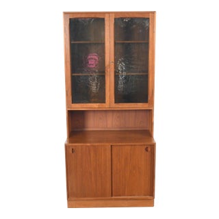 Danish Modern Teak Credenza With Smoked Glass Hutch | Danish Modern 1960s For Sale