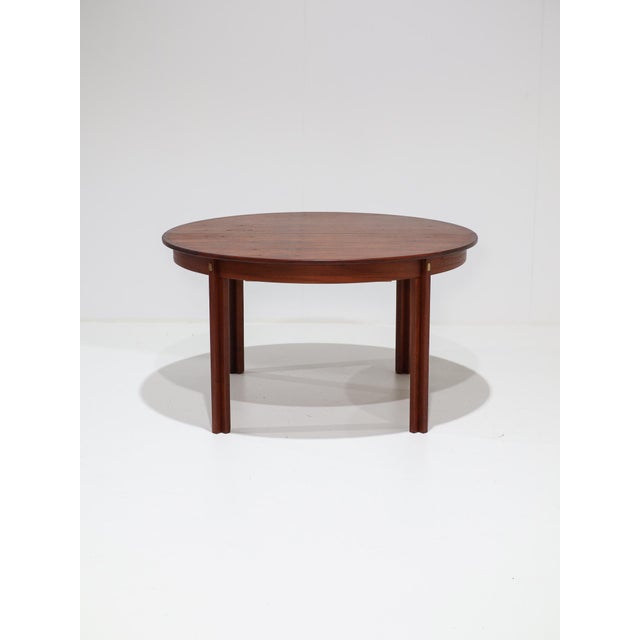 A very rare extendable round dining table from the öresund collection, designed by the danish designer børge mogensen for...