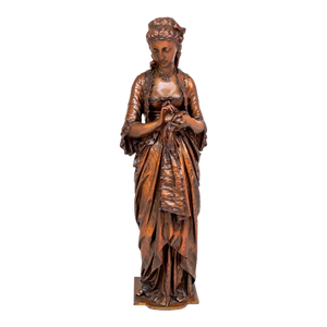 Eugene Aizelin "Jolie Couseuse" Patinated Bronze