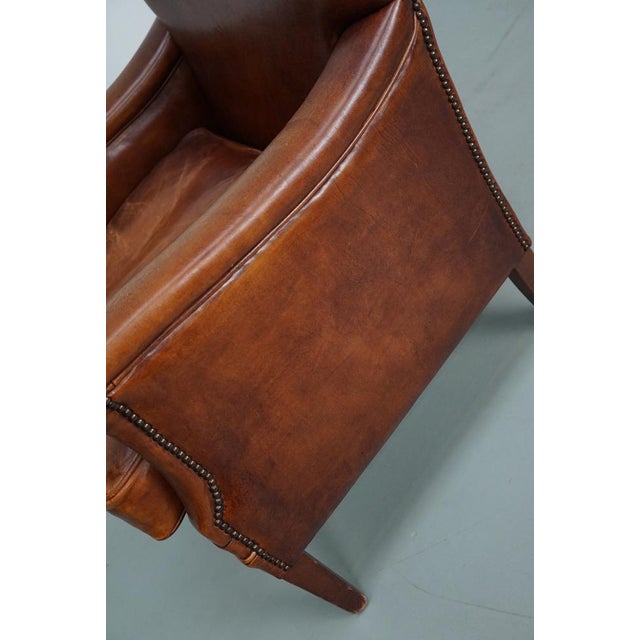 Vintage Dutch Cognac Leather Club Chair, 1970s For Sale - Image 14 of 15