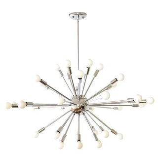 Large 36 Bulb Chrome Sputnik For Sale